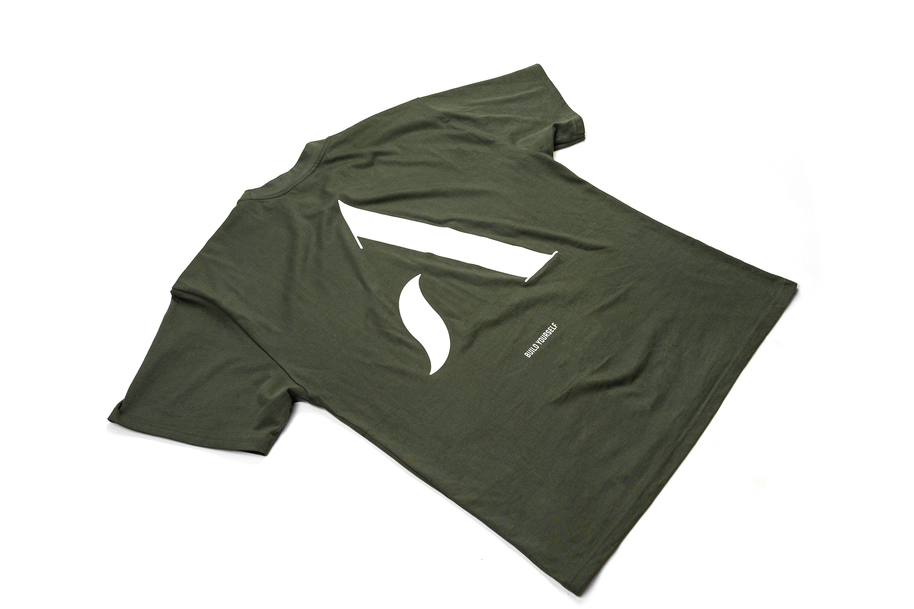 Oversized Cypress Green Stamped Logo Tee