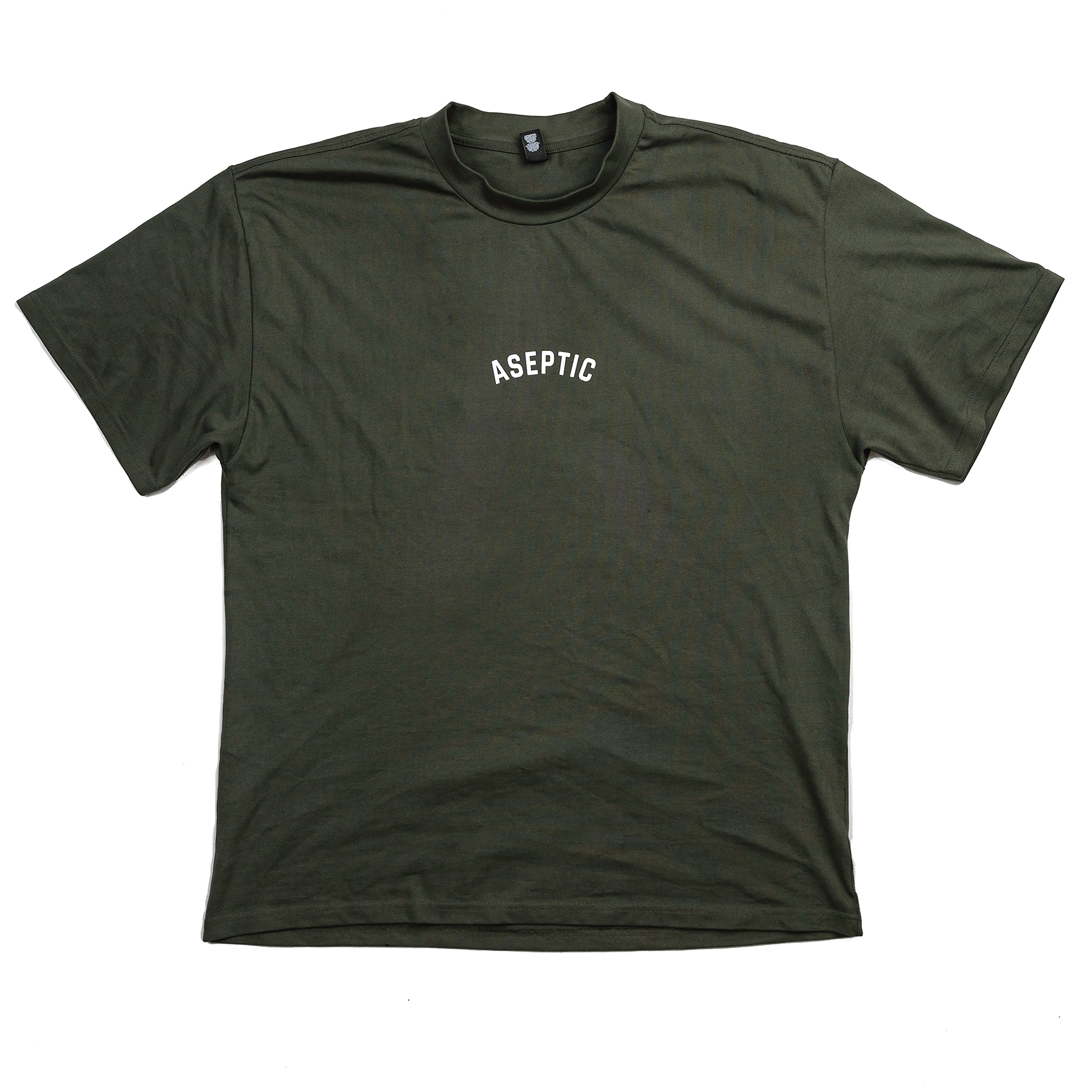 Oversized Cypress Green Stamped Logo Tee